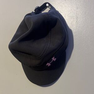 Charcoal Gray Cap with Pink Logo